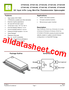 CT1010-W Datasheet PDF - CT Micro International Corporation
