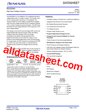 ISL6294A Datasheet PDF - Renesas Technology Corp
