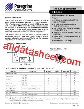 4242-52 Datasheet PDF - Peregrine Semiconductor Corp.