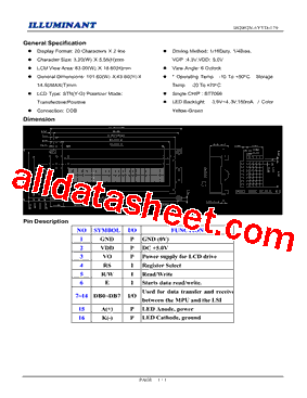 IB2002N-6YYD-179 Datasheet PDF - ILLUMINANT CO., LTD