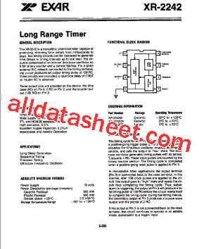 XR2242 Datasheet PDF - Exar Corporation