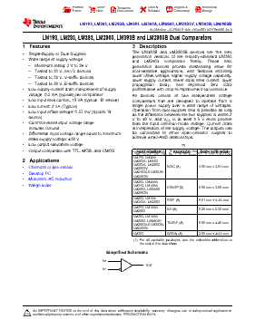 LM393D Datasheet PDF - Texas Instruments