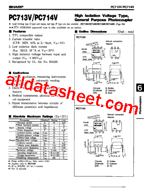 PC713V5 Datasheet PDF - Sharp Corporation