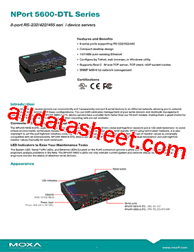 5600-DTL Datasheet PDF - Moxa Inc.