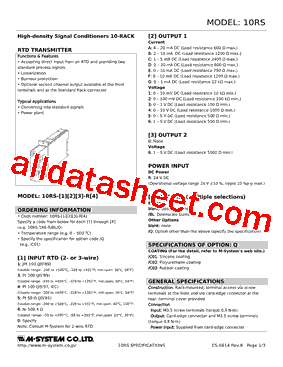 10RS-3D-R6-R Datasheet PDF - M-System Co.,Ltd.