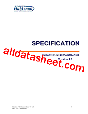 HM24C256 Datasheet PDF - Shenzhen Huazhimei Semiconductor Co., Ltd