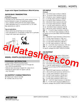 M2RTS-R-4D-R2/Q Datasheet PDF - M-System Co.,Ltd.