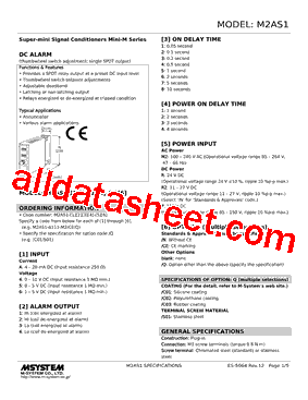 M2AS1-5111-P/CE Datasheet PDF - M-System Co.,Ltd.