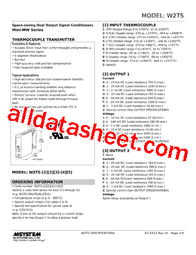 W2TS-312-R Datasheet PDF - M-System Co.,Ltd.