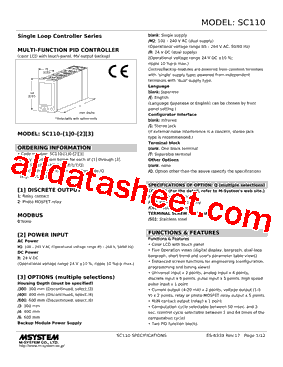 SC110-10-M2/4 Datasheet PDF - M-System Co.,Ltd.