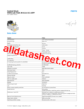 574011 Datasheet PDF - Festo Corporation.