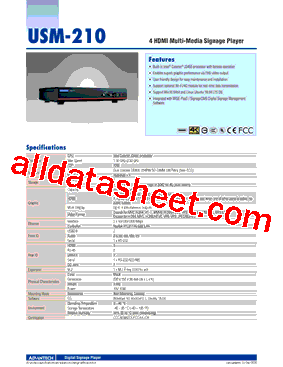 USM-210 Datasheet PDF - Advantech Co., Ltd.