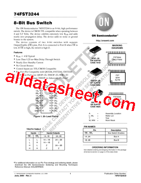 74FST3244DTR2 Datasheet PDF - ON Semiconductor