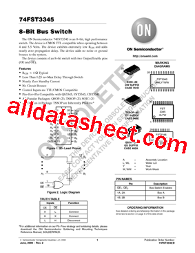 74FST3345QSR Datasheet PDF - ON Semiconductor