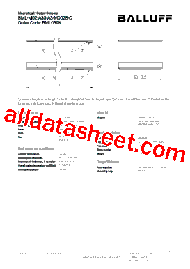 BML039K Datasheet PDF - Balluff Korea Ltd.