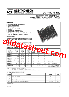 GS-R400V Datasheet PDF - STMicroelectronics