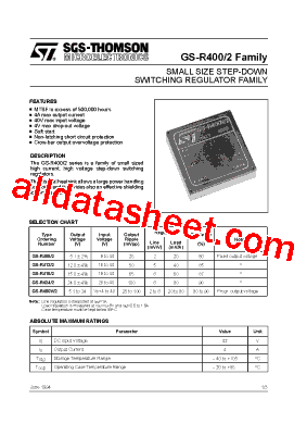 GS-R400V/2 Datasheet PDF - STMicroelectronics