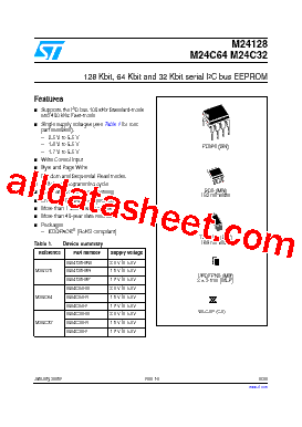 M24C64-2BN3TPA Datasheet PDF - STMicroelectronics