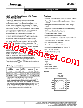 ISL9301 Datasheet PDF - Intersil Corporation