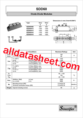 SDD60 Datasheet PDF - Sirectifier Semiconductors