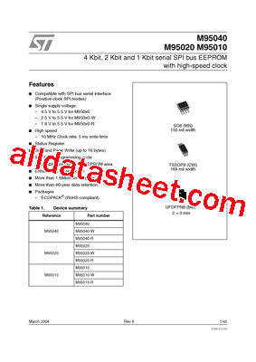 M95040-R Datasheet PDF - STMicroelectronics