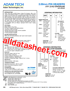 2PH1R40SGA Datasheet PDF - Adam Technologies, Inc.