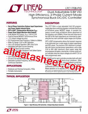 LTC1708-PG Datasheet PDF - Linear Technology