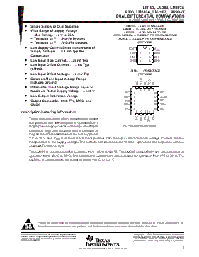 LM393DRE4 Datasheet PDF - Texas Instruments