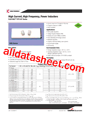 FP1107R2-R23-R Datasheet PDF - Cooper Bussmann, Inc.