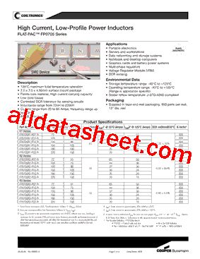 FP0705R2-R12-R Datasheet PDF - Cooper Bussmann, Inc.
