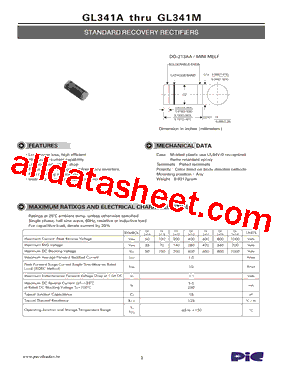 GL341B Datasheet PDF - PACELEADER INDUSTRIAL