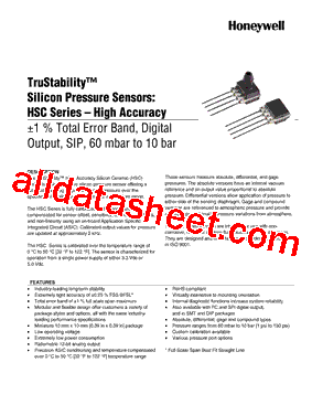 HSC Datasheet PDF - Honeywell Solid State Electronics Center