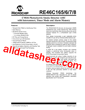 RE46C165 Datasheet PDF - Microchip Technology