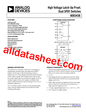 ADG5436BRUZ Datasheet PDF - Analog Devices