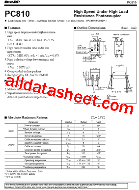 PC810 Datasheet PDF - Sharp Corporation