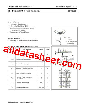 2SC2260 Datasheet PDF - Inchange Semiconductor Company Limited
