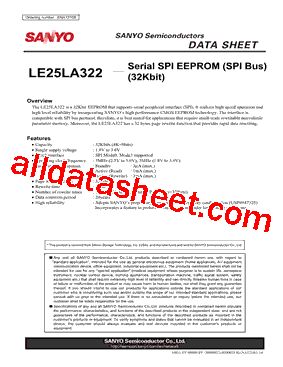 LE25LA322 Datasheet PDF - Sanyo Semicon Device