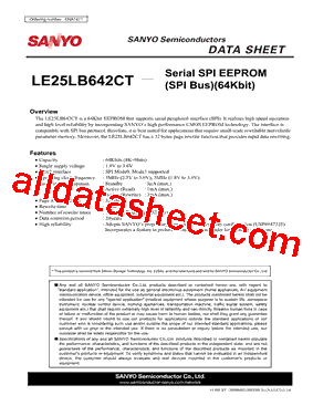 LE25LB642CT Datasheet PDF - Sanyo Semicon Device