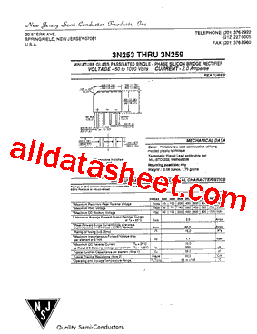 3N253 Datasheet PDF - New Jersey Semi-Conductor Products, Inc.