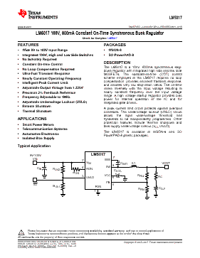 LM5017MRX_NOPB Datasheet PDF - Texas Instruments