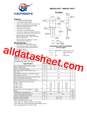 MBR30L60CT Datasheet PDF - Kersemi Electronic Co., Ltd.