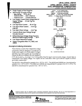 LM393DG4 Datasheet PDF - Texas Instruments