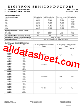 UT234 Datasheet PDF - Digitron Semiconductors