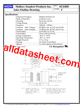 SC648D Datasheet PDF - Mallory performance club