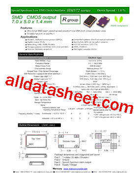 HM572RD10 Datasheet PDF - Mercury United Electronics Inc