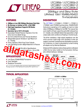 LTC2857-1 Datasheet PDF - Linear Technology