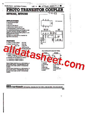 MT6350 Datasheet PDF - Marktech Corporate