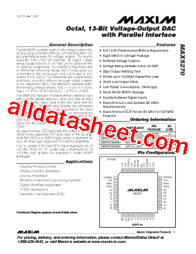 MAX5270AEMH Datasheet PDF - Maxim Integrated Products