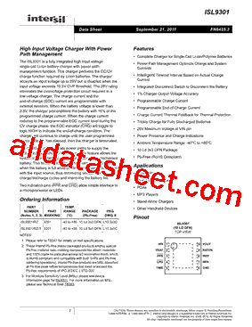 ISL9301IRZ-T Datasheet PDF - Intersil Corporation