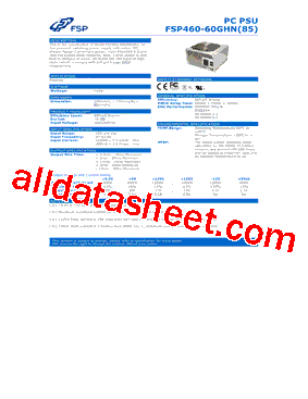 FSP460-60GHN85 Datasheet PDF - FSP TECHNOLOGY INC.